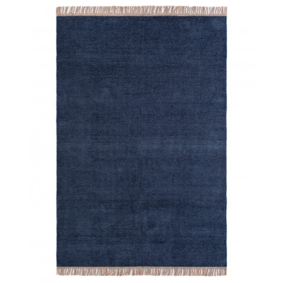 Dover denim blue - handvävd viskosmatta